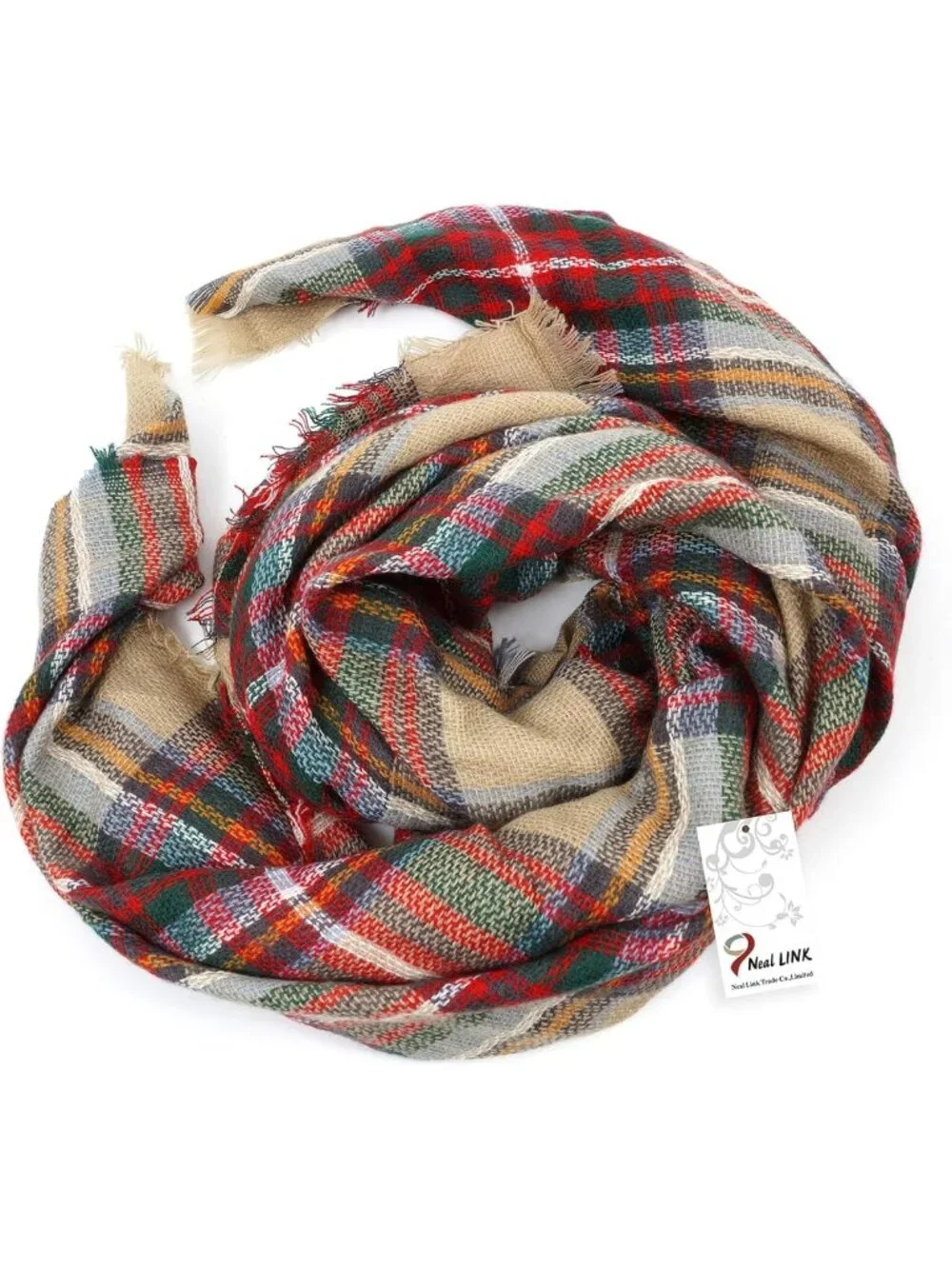 Cozy Winter Plaid Wrap Scarf | Warm Blanket Shawl for Women | Fashion